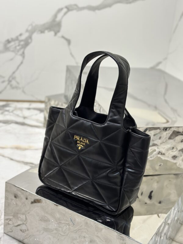 Prada Lingge Medium Tote Bag - Black - Image 5