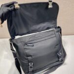Prada Flap And Snap Messenger Bag - Black - Image 3