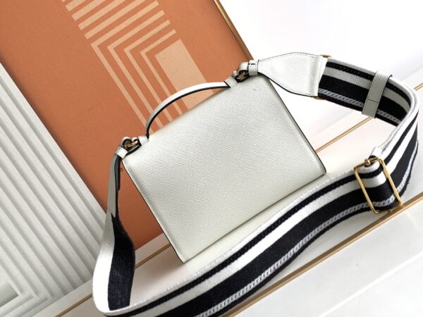 Prada Monochrome Crossbody Bag - White - Image 3