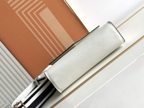 Prada Monochrome Crossbody Bag - White - Image 5