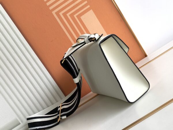 Prada Monochrome Crossbody Bag - White - Image 4
