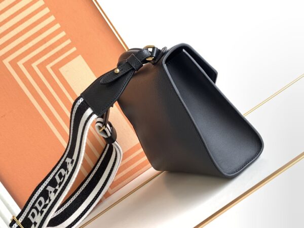 Prada Monochrome Crossbody Bag - Black - Image 5