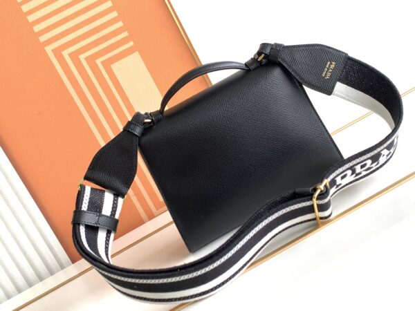 Prada Monochrome Crossbody Bag - Black - Image 4