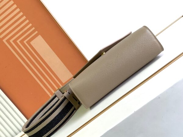 Prada Monochrome Crossbody Bag - Camal Gray - Image 3
