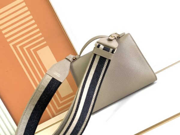 Prada Monochrome Crossbody Bag - Camal Gray - Image 5