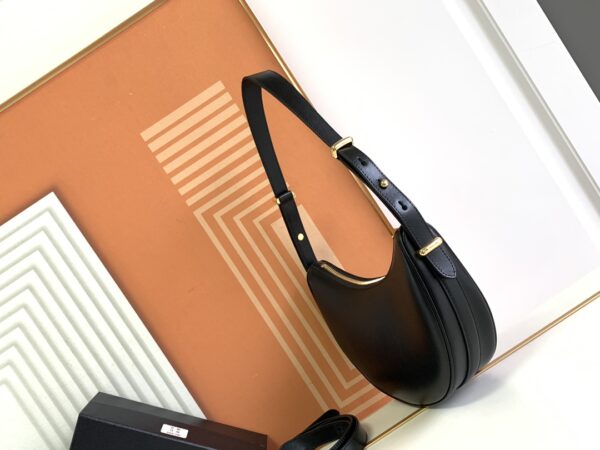 Prada Simple Moon Handbag - Black - Image 5