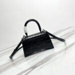 Balenciaga Hourglass Small Bag (Silver Buckle) - Black - Image 3