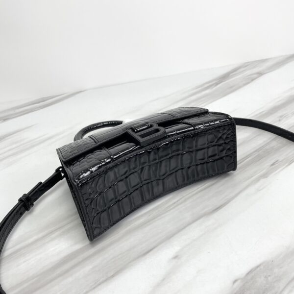 Balenciaga Hourglass Small Bag (Black Buckle) - Black - Image 4