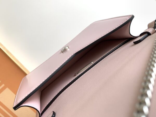Prada Large Triangular Flip Cover Handbag - Pink - Image 2