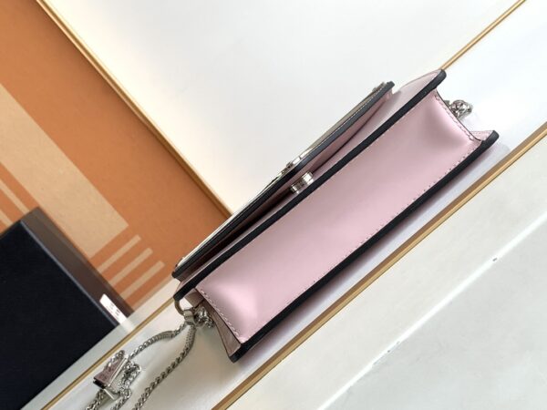 Prada Large Triangular Flip Cover Handbag - Pink - Image 3