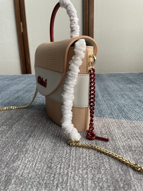 Chloe Small Aby Lock Handbag - Cream - Image 5