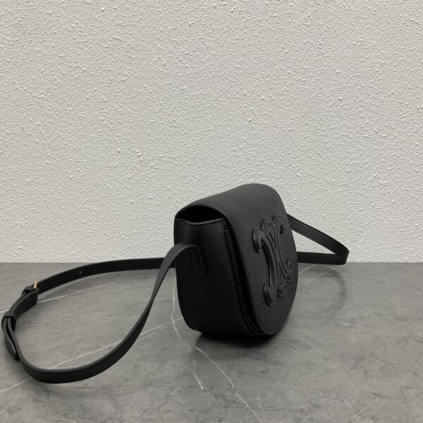 Celine Folco Saddle Bag - Black - Image 5