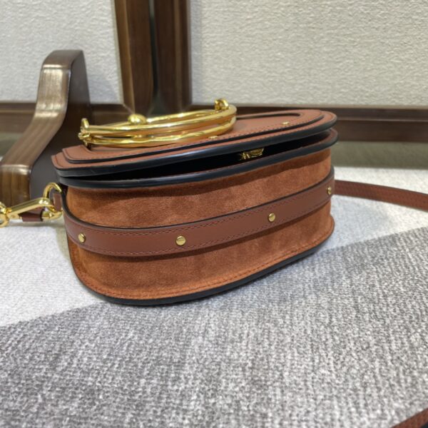 Chloe Small Nile Bracelet Minaudiere Handbag - Brown - Image 3