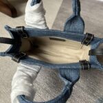 Chloe Woody Mini Handsome Denim Fabric Tote Bag - Image 3