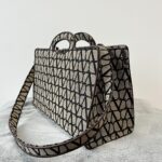 Valentino Garavani Iconographe V Logo Printed Tote Bag - Brown - Image 3