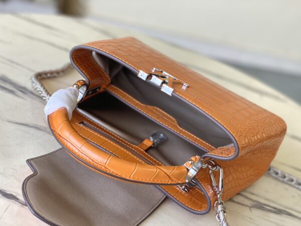 Louis Vuitton Orange Small Crocodile Handbag - Image 2