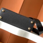 Louis Vuitton Caucine Crocodile Handle Handbag - Black - Image 3
